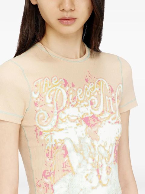 Diesel T-Brenda graphic-print T-shirt - Neutrals