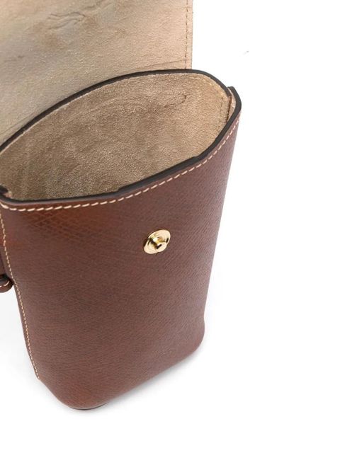 Longchamp logo-embossed leather phone case - Brown - zdjęcie produktu nr 2