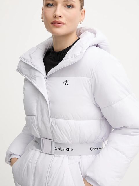 Calvin Klein Jeans kurtka kolor fioletowy zimowa LV047D507G