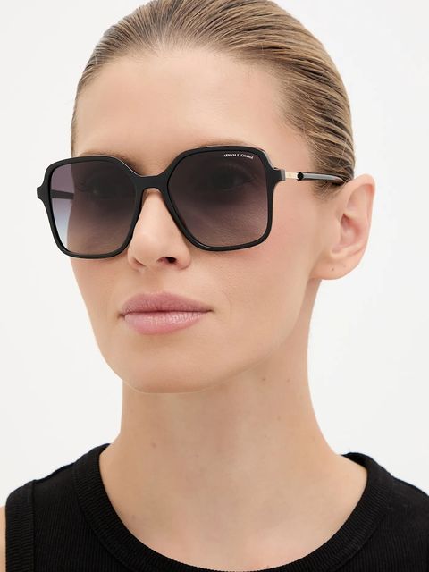 Armani Exchange okulary przeciwsłoneczne damskie kolor czarny 0AX4163S