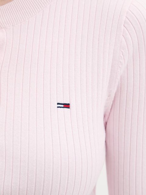 Tommy Jeans kardigan dziecięcy damski kolor różowy lekki DW0DW22023