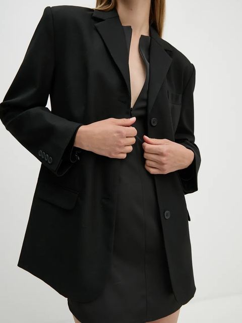 2NDDAY marynarka Harry kolor czarny jednorzędowa gładka 2245115120