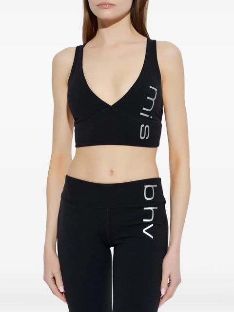 MISBHV logo-print sports bra - Black