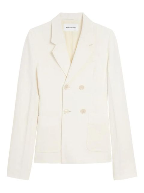 AMI Paris double breasted patch blazer - Neutrals - zdjęcie produktu nr 1