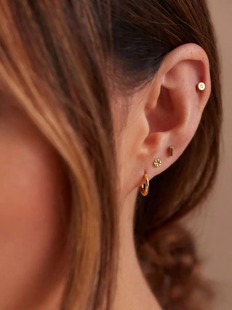 Monica Vinader 14kt yellow gold Siren Star single earring