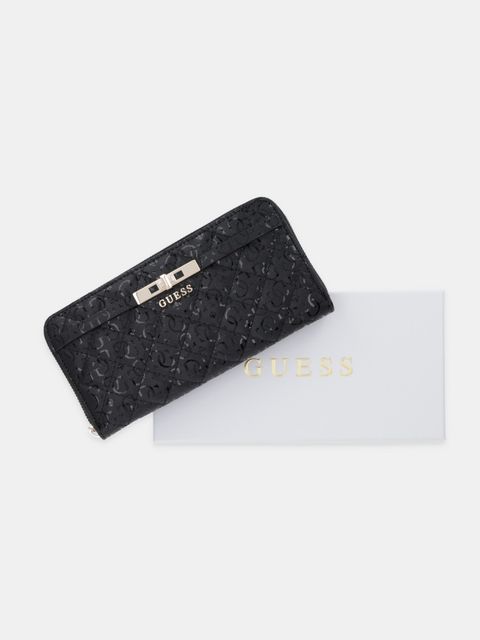 Guess portfel IDRA damski kolor czarny SWGG81 57146