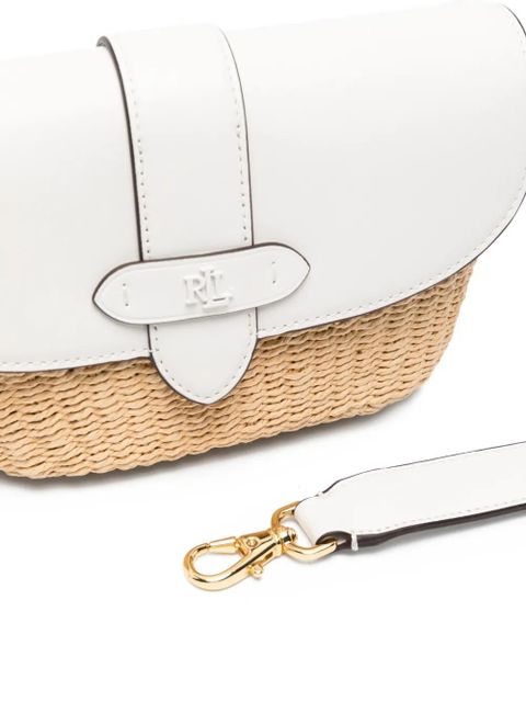 Lauren Ralph Lauren small Lynden logo-plaque shoulder bag - White