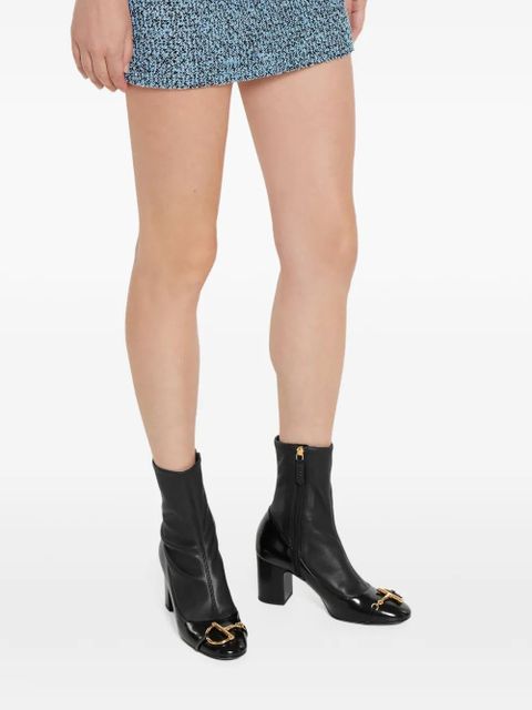 Gucci horsebit-detail ankle boots - Black