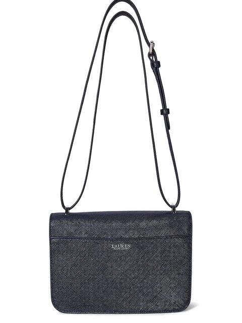 Lauren Ralph Lauren torebka skórzana kolor granatowy 431974272