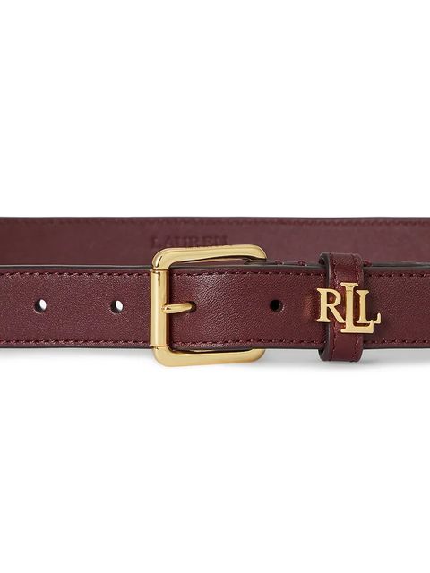 Lauren Ralph Lauren pasek skórzany damski kolor bordowy 412968763 - zdjęcie produktu nr 2