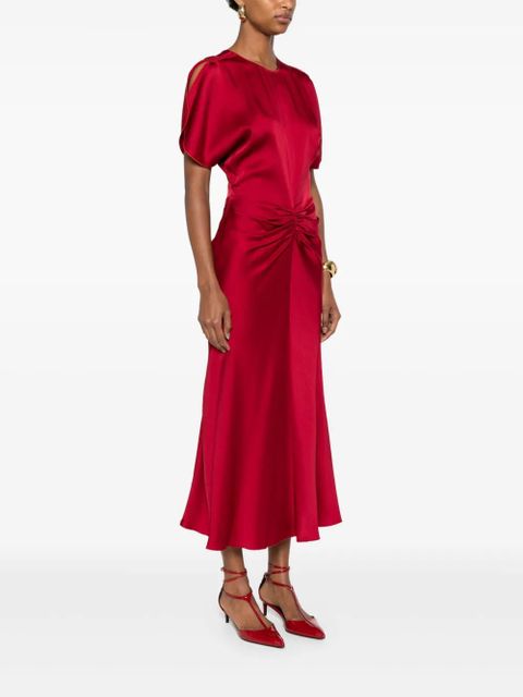 Victoria Beckham gathered-detail midi dress - zdjęcie produktu nr 2