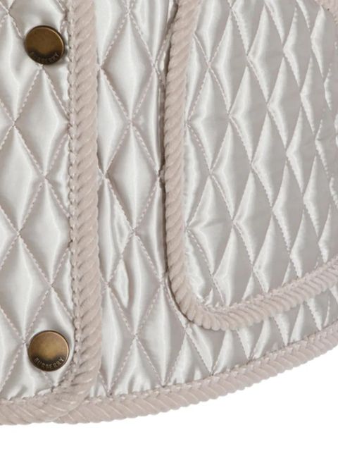 Burberry Floriston quilted corduroy-trimmed jacket - Neutrals