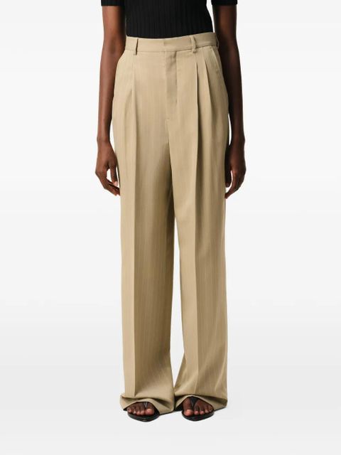 AMI Paris high-waisted striped trousers - Neutrals