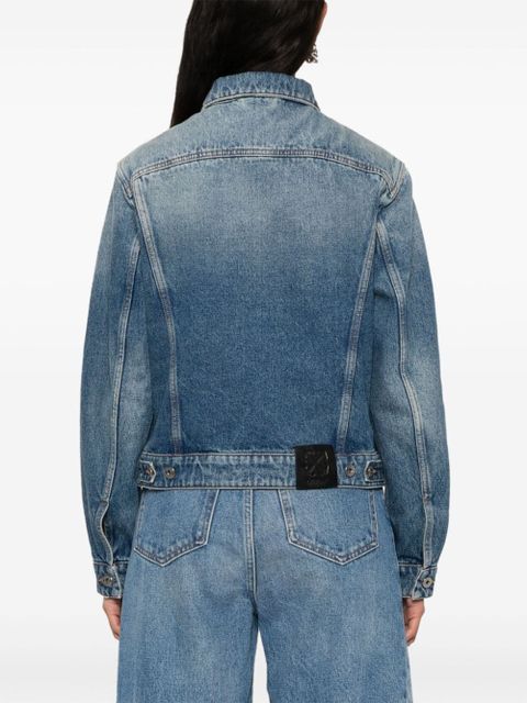 Off-White distressed denim jacket - Blue