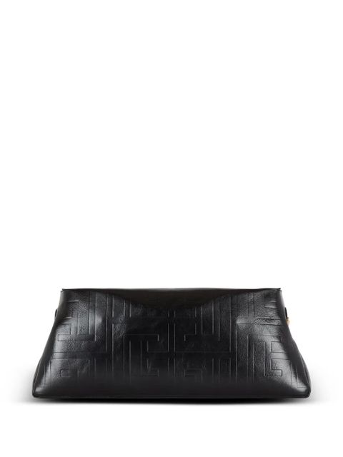 Balmain 1945 leather clutch bag - Black