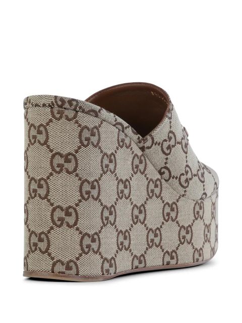 Gucci horsebit platform sandals - Neutrals