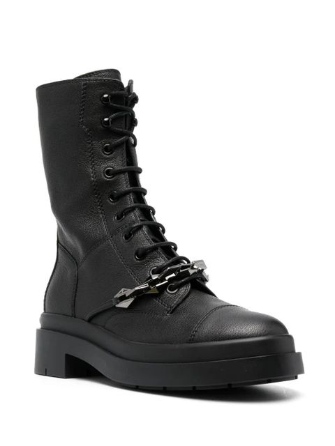 Jimmy Choo Nari grained-texture leather boots - Black