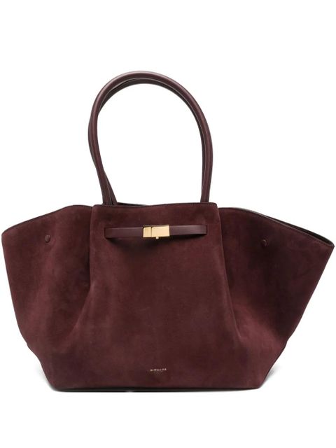DeMellier midi New York suede tote bag - Red - zdjęcie produktu nr 1