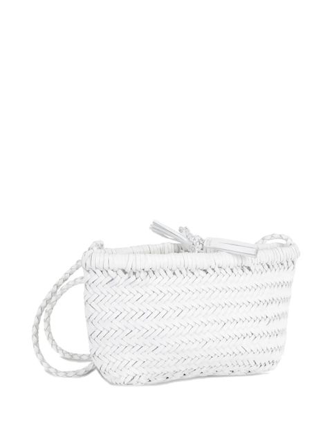 DRAGON DIFFUSION braided tassel-detail shoulder bag - White