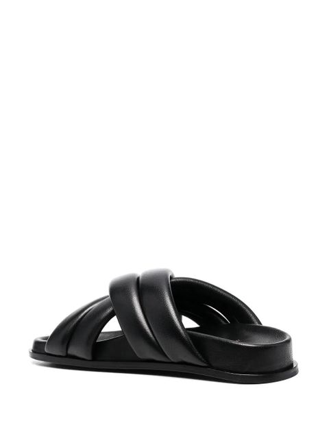 ANINE BING Lizzie leather cross-strap slides - Black - zdjęcie produktu nr 2