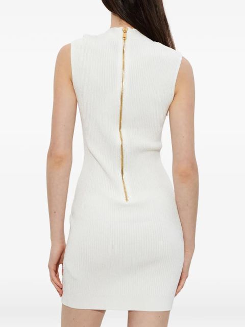 Balmain V-neck sleeveless dress - White