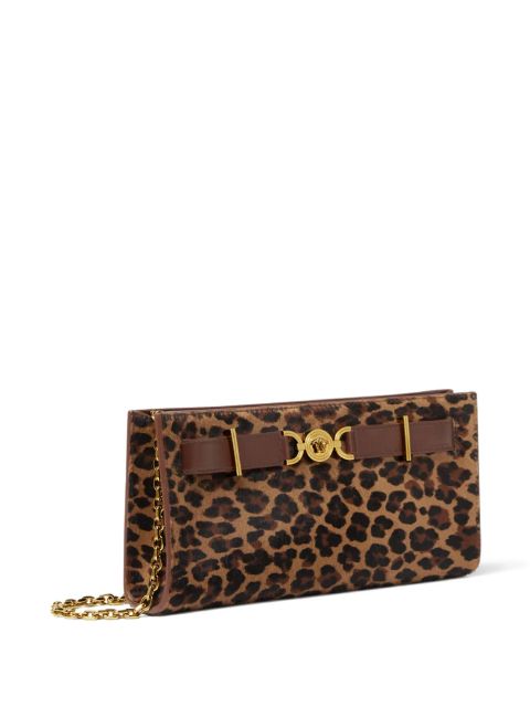 Versace Medusa '95 leopard-print clutch bag - Brown
