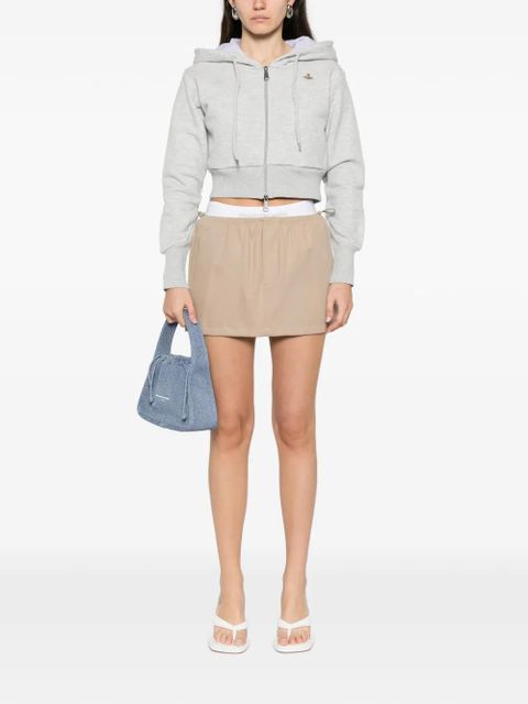 Alexander Wang logo-waistband mini skirt - Neutrals - zdjęcie produktu nr 2