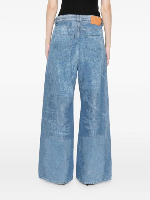 Diesel logo patch clear jeans - Blue