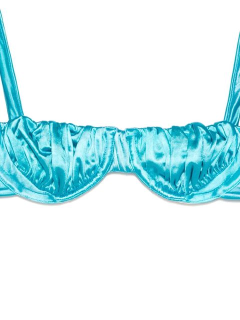Isa Boulder scrunch bikini top - Blue