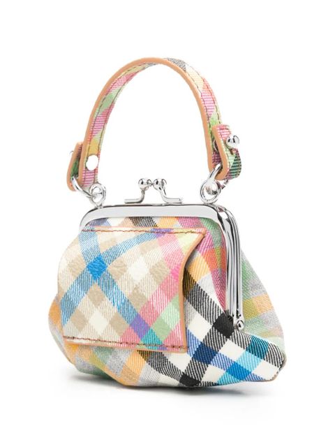 Vivienne Westwood plaid mini bag - White
