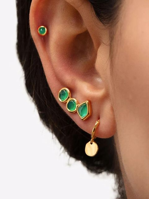 Monica Vinader mini Siren Muse mini huggie drop earrings - Gold - zdjęcie produktu nr 2