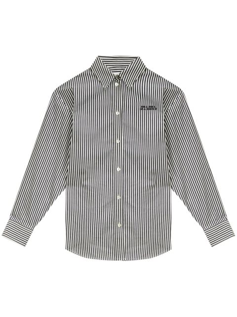 ISABEL MARANT Fabriza striped shirt - Black