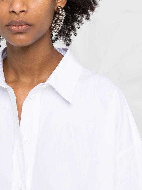 The Attico Diana asymmetric button-up shirt - White
