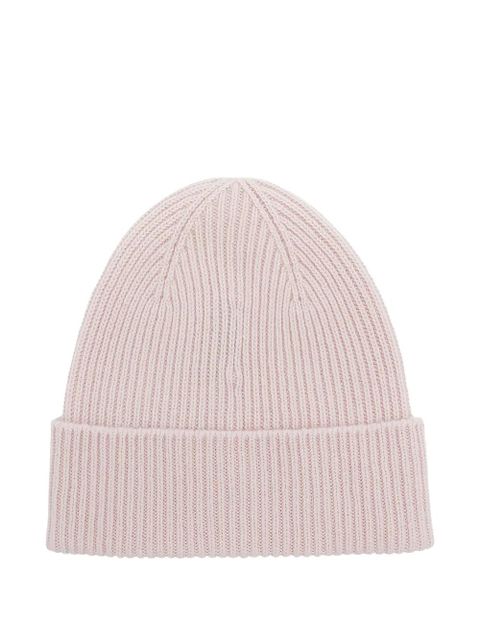 Gucci logo-patch ribbed beanie hat - Pink - zdjęcie produktu nr 2