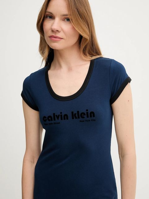 Calvin Klein Jeans sukienka kolor granatowy mini dopasowana LV047C259G