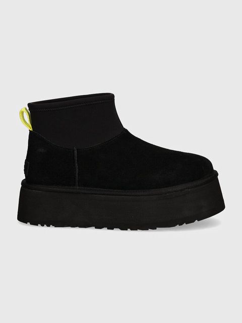 UGG śniegowce zamszowe Classic Mini Dipper kolor czarny 1168170-BLK - zdjęcie produktu nr 1