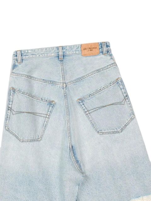 Balenciaga fringed denim skirt - Blue