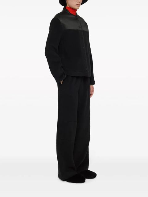 Jil Sander panelled fleece jacket - Black