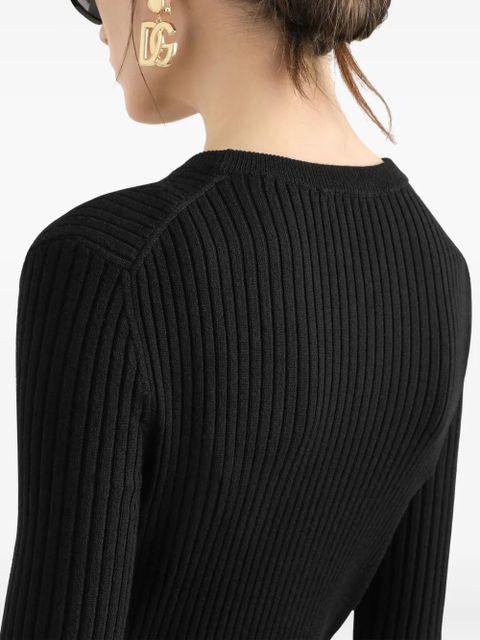 Dolce & Gabbana DNA ribbed wool dress - Black