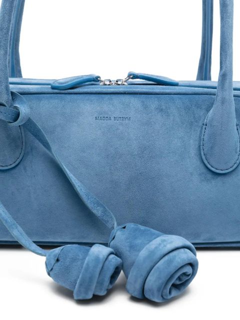 Magda Butrym Brigitte trapeze suede shoulder bag - Blue