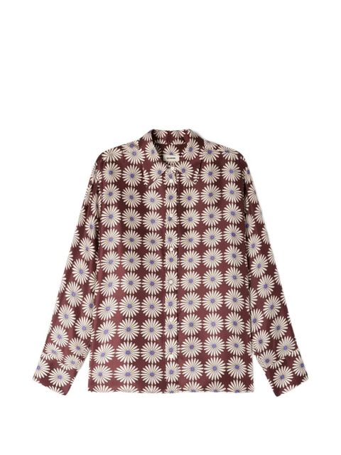 SANDRO floral-print buttoned shirt - Brown - zdjęcie produktu nr 2