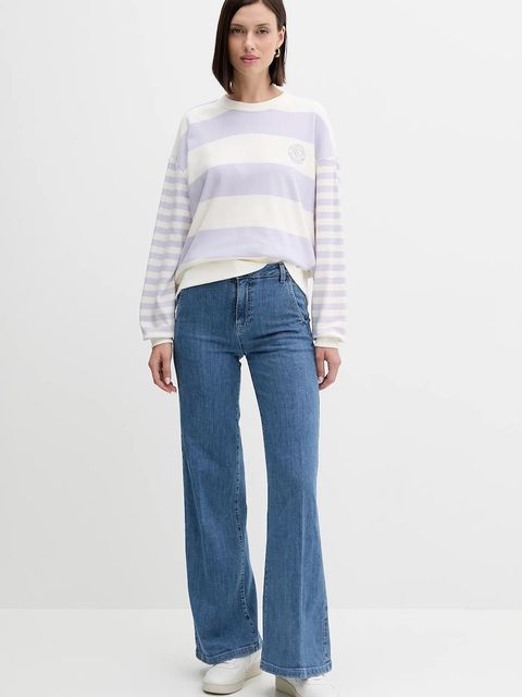 United Colors of Benetton bluza damska kolor fioletowy wzorzysta 3Y04D10AM