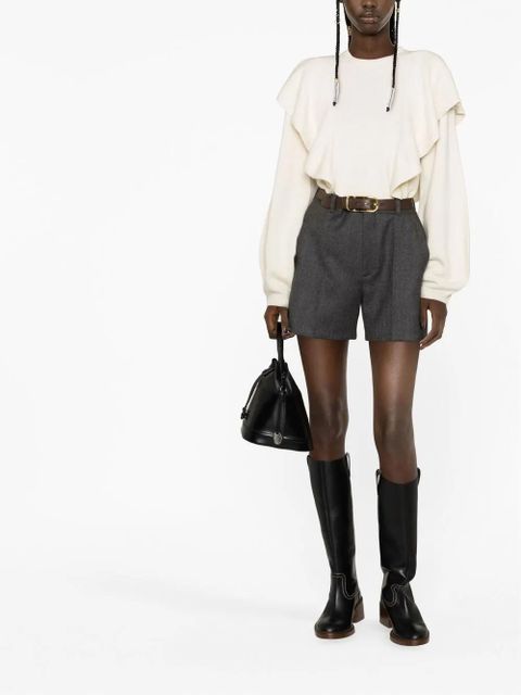 Chloé ruffle-detail jumper - Neutrals