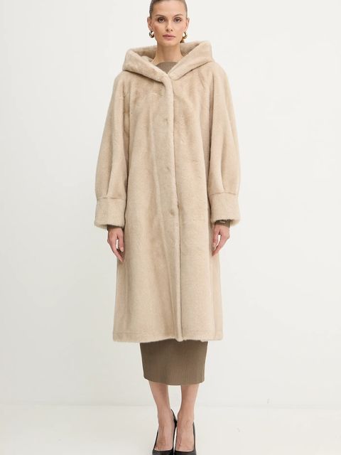 Luisa Spagnoli płaszcz kolor beżowy 542439 - zdjęcie produktu nr 1
