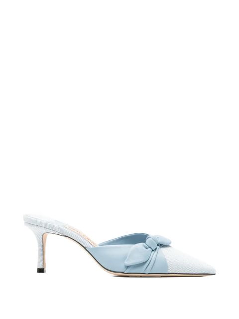 Jimmy Choo knot-detail pointed-toe mules - Blue - zdjęcie produktu nr 1