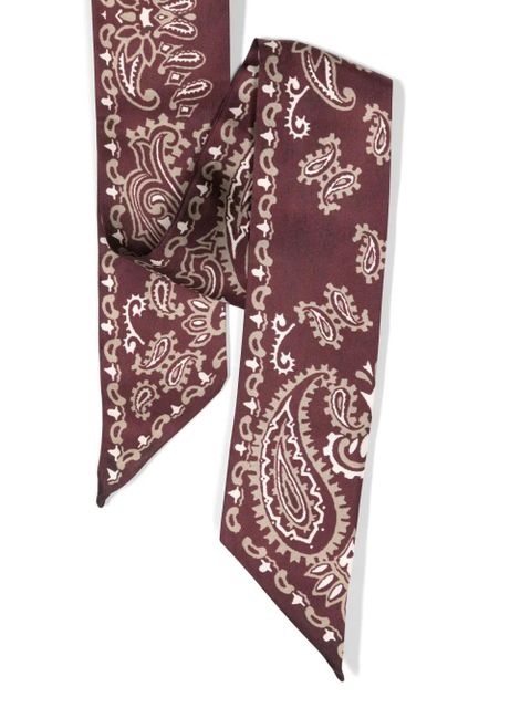 Golden Goose paisley-print silk scarf - Red