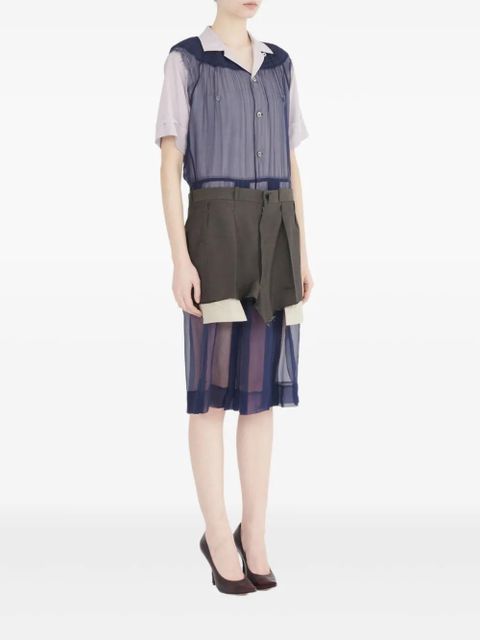 Maison Margiela layered midi dress - Blue