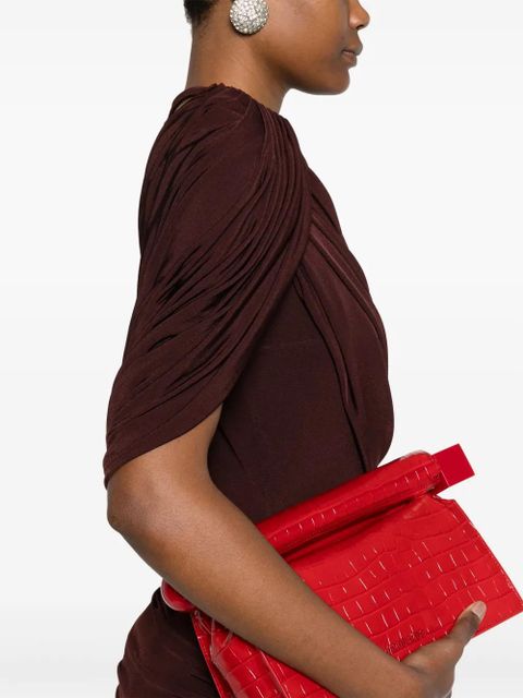 Magda Butrym asymmetric draped mini dress - Red