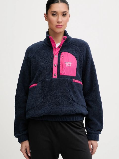 Banana Moon bluza polarowa Hillside damska kolor granatowy gładka NUZZLE.HILLSIDE - zdjęcie produktu nr 1