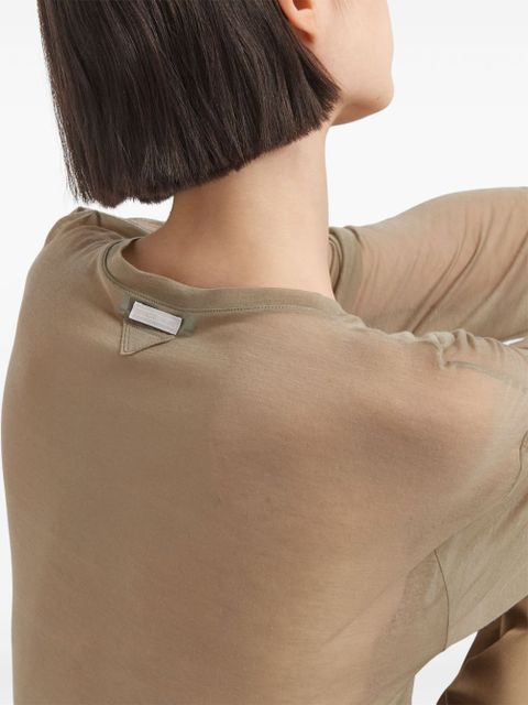 Prada semi-sheer T-shirt - Green